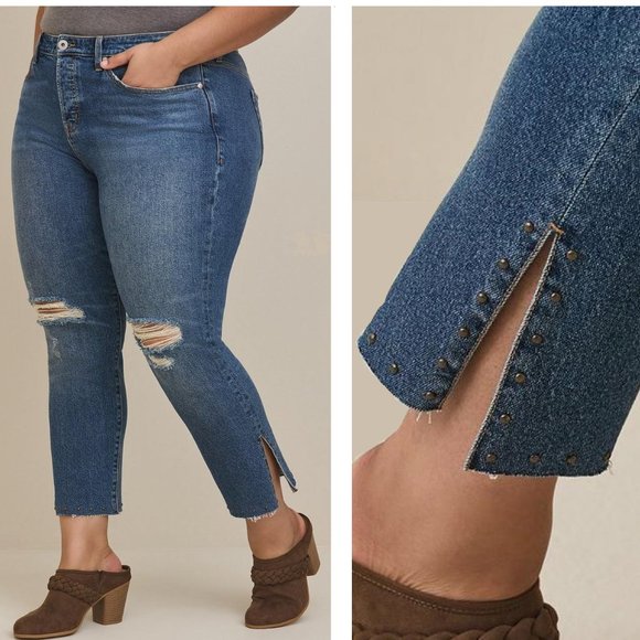torrid Denim - NWOT Studded Straight High-Rise Jean